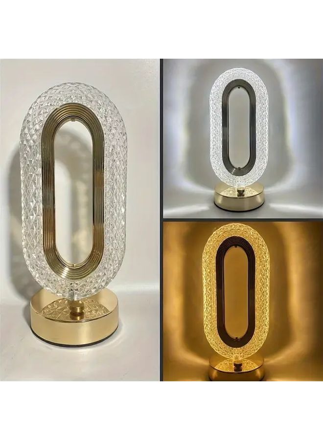 مصباح مكتب LED قابل لإعادة الشحن عبر USB مع تعتيم تدريجي وتصميم عصري بسيط - Image 1
